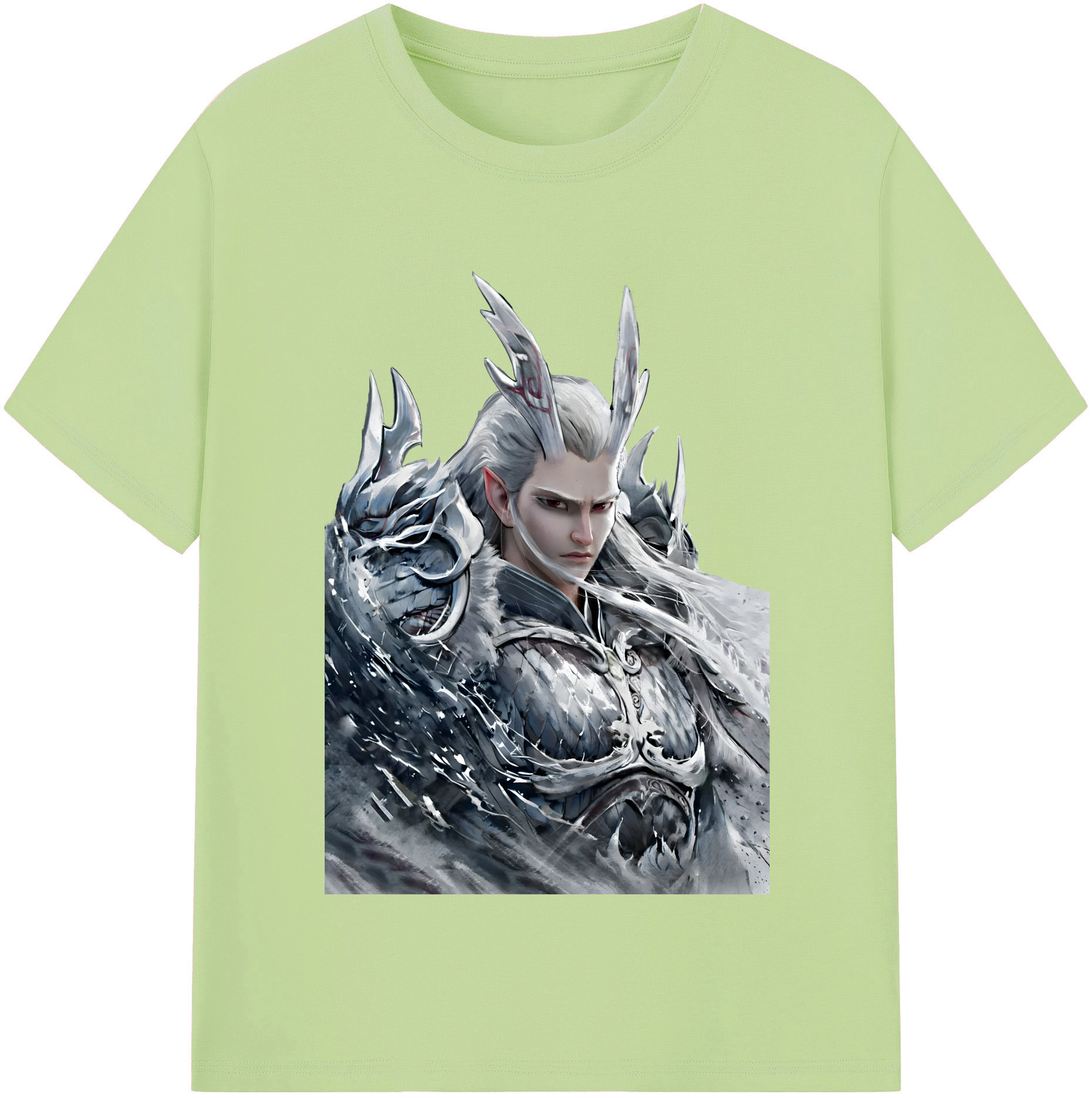 （画像用） Ne Zha 2 ナタ 魔童の大暴れ 綿100％半袖Tシャツ（フロントプリント）